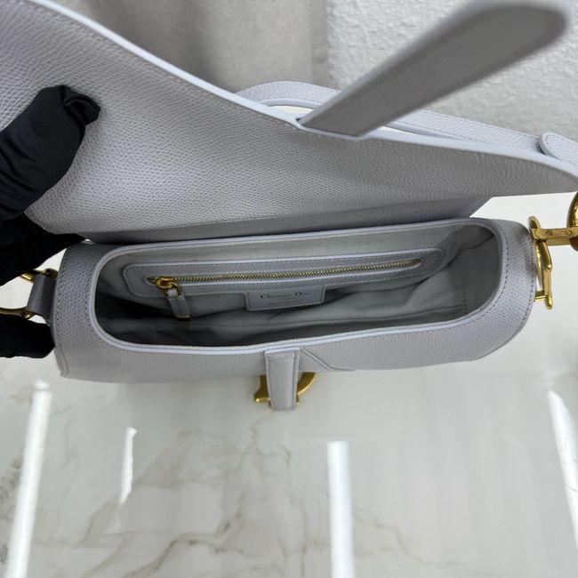 Dior Saddle Bag with Strap Saddle Grained Calfskin M0455CBAA ice blue Dior Saddle Bag with Strap Saddle Grained Calfskin M0455CBAA ice blue