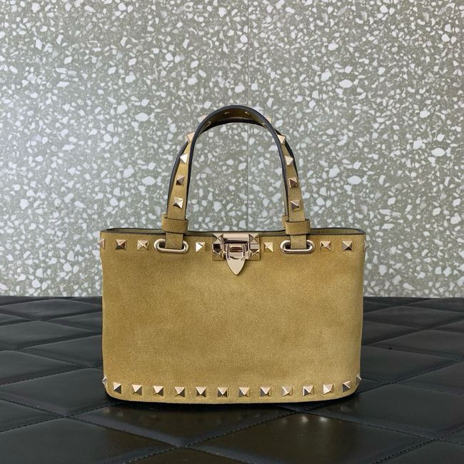 VALENTINO ROCKSTUD mini Suede leather bag SHI16 Khaki