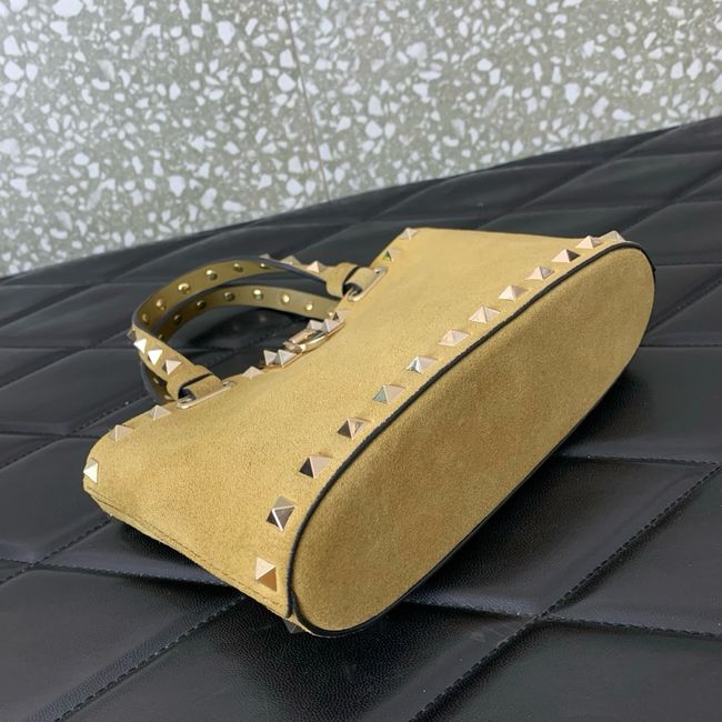 VALENTINO ROCKSTUD mini Suede leather bag SHI16 Khaki