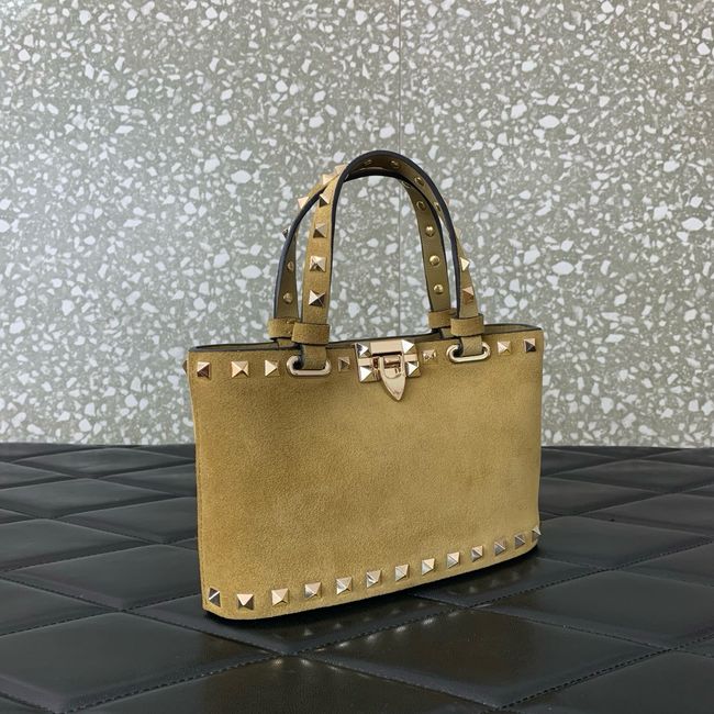 VALENTINO ROCKSTUD mini Suede leather bag SHI16 Khaki