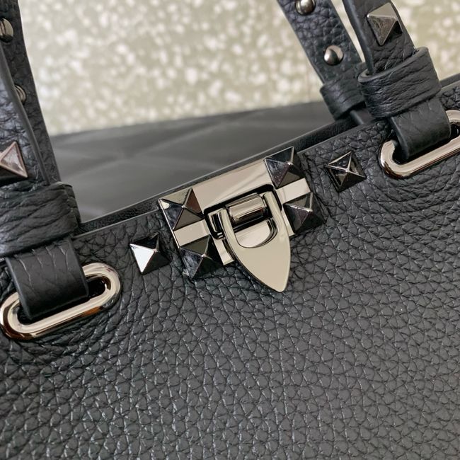 VALENTINO ROCKSTUD mini grained calfskin bag SHI16 black