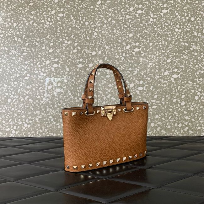 VALENTINO ROCKSTUD mini grained calfskin bag SHI16 camel VALENTINO ROCKSTUD mini grained calfskin bag SHI16 camel