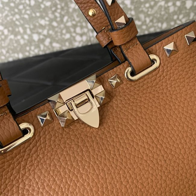VALENTINO ROCKSTUD mini grained calfskin bag SHI16 camel VALENTINO ROCKSTUD mini grained calfskin bag SHI16 camel