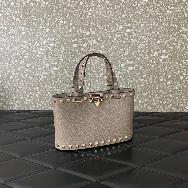 VALENTINO ROCKSTUD mini grained calfskin bag SHI16 gray VALENTINO ROCKSTUD mini grained calfskin bag SHI16 gray