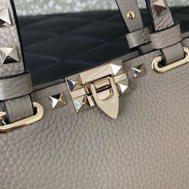 VALENTINO ROCKSTUD mini grained calfskin bag SHI16 gray VALENTINO ROCKSTUD mini grained calfskin bag SHI16 gray