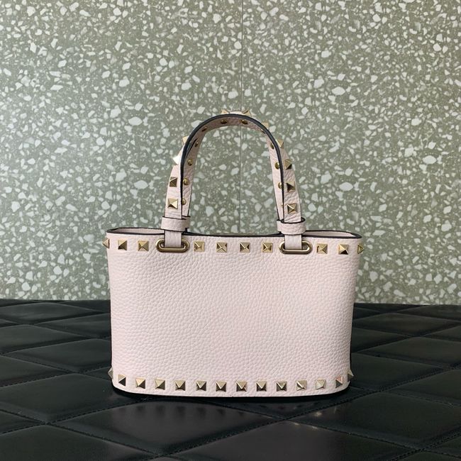 VALENTINO ROCKSTUD mini grained calfskin bag SHI16 light pink