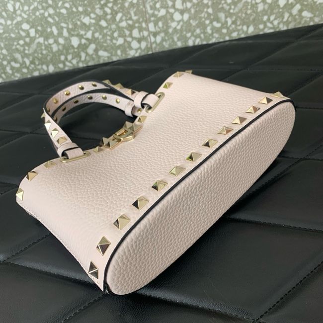 VALENTINO ROCKSTUD mini grained calfskin bag SHI16 light pink