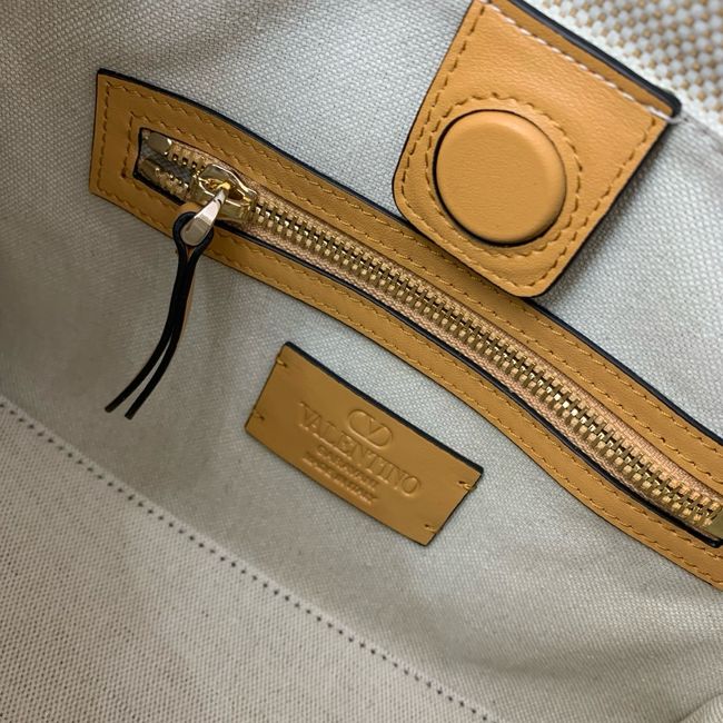 VALENTINO GARAVANI ANTIBES small Canvas leather bag WB0R20 tobacco VALENTINO GARAVANI ANTIBES small Canvas leather bag WB0R20 tobacco
