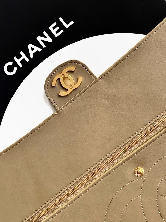 CHANEL Maxi Flapbag AS5640 Dark Beige