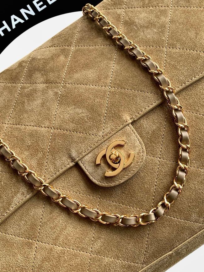 CHANEL Maxi Flapbag AS5640 Dark Beige