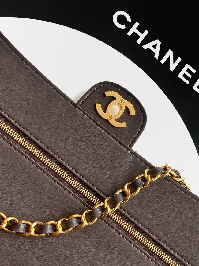 CHANEL Maxi Flapbag AS6281 Dark Brown