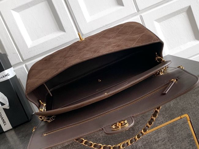 CHANEL Maxi Flapbag AS6281 Dark Brown