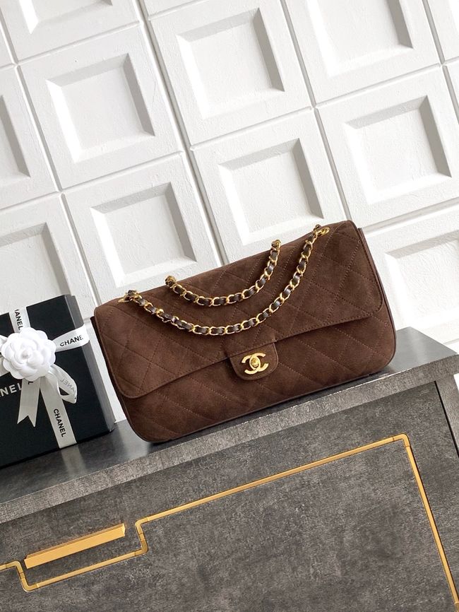 CHANEL Maxi Flapbag AS6281 Dark Brown
