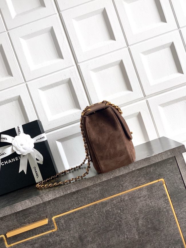 CHANEL Maxi Flapbag AS6281 Dark Brown