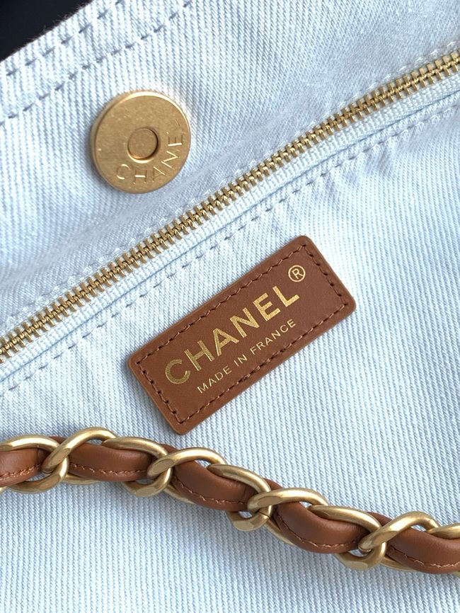 CHANEL Small Shopping Bag AS6191 light blue