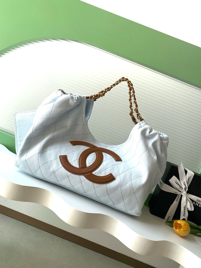 CHANEL Small Shopping Bag AS6191 light blue
