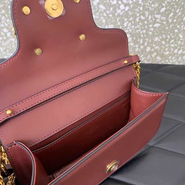VALENTINO LOCO VLOGO SIGNATURE Small Leather bag WB0K53 burgundy VALENTINO LOCO VLOGO SIGNATURE Small Leather bag WB0K53 burgundy