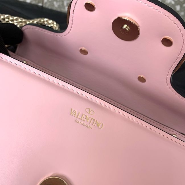VALENTINO MINI LOCO imitation crystal shoulder bag WB0K53K Cherry blossom pink VALENTINO MINI LOCO imitation crystal shoulder bag WB0K53K Cherry blossom pink