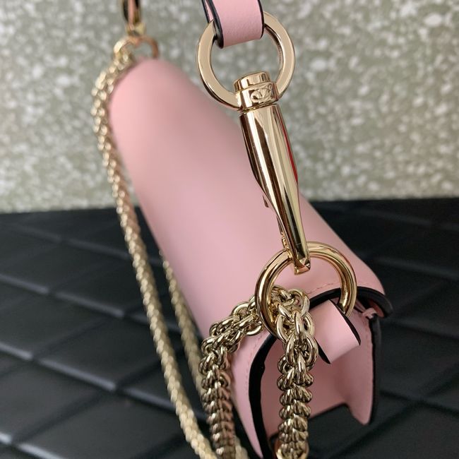 VALENTINO MINI LOCO imitation crystal shoulder bag WB0K53K Cherry blossom pink VALENTINO MINI LOCO imitation crystal shoulder bag WB0K53K Cherry blossom pink