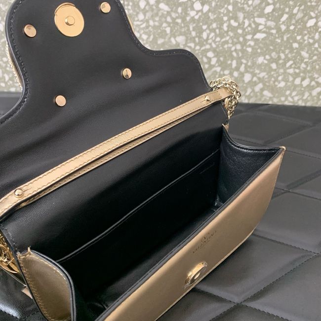 VALENTINO MINI LOCO imitation crystal shoulder bag WB0K53K gold VALENTINO MINI LOCO imitation crystal shoulder bag WB0K53K gold
