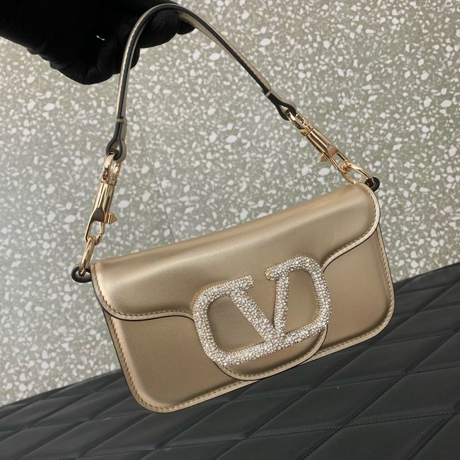 VALENTINO MINI LOCO imitation crystal shoulder bag WB0K53K gold VALENTINO MINI LOCO imitation crystal shoulder bag WB0K53K gold