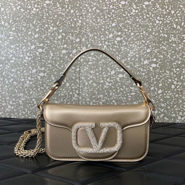 VALENTINO MINI LOCO imitation crystal shoulder bag WB0K53K gold