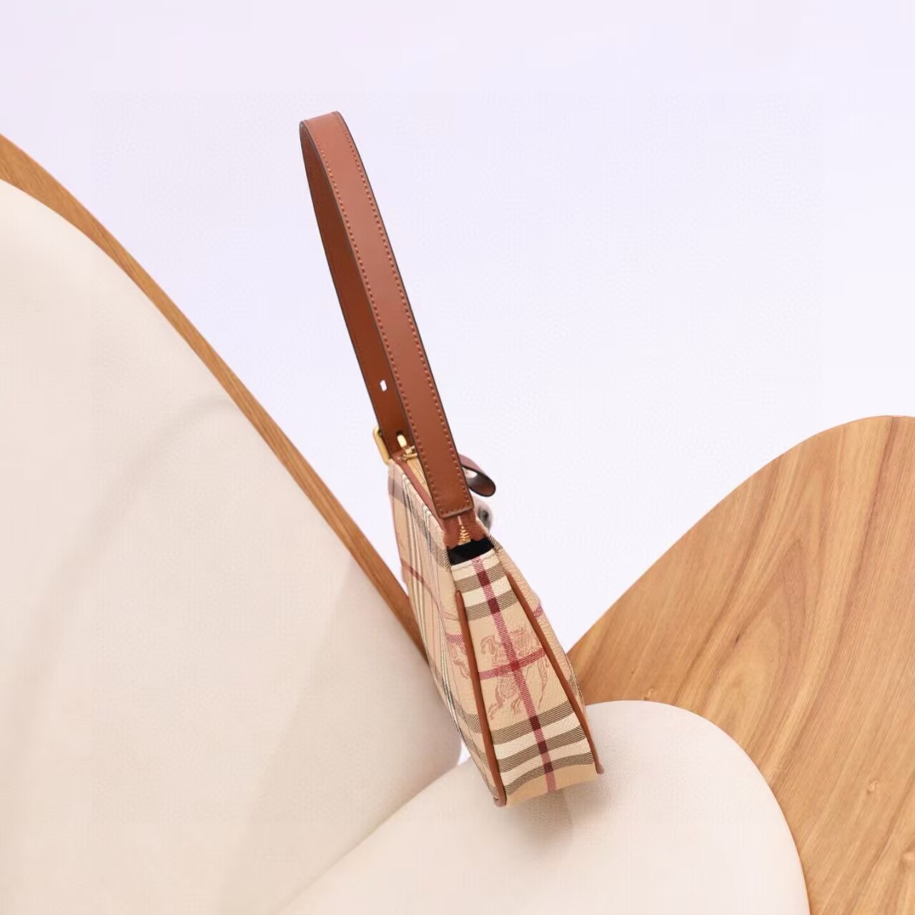 BurBerry Leather Shoulder Bag 80112 Brown