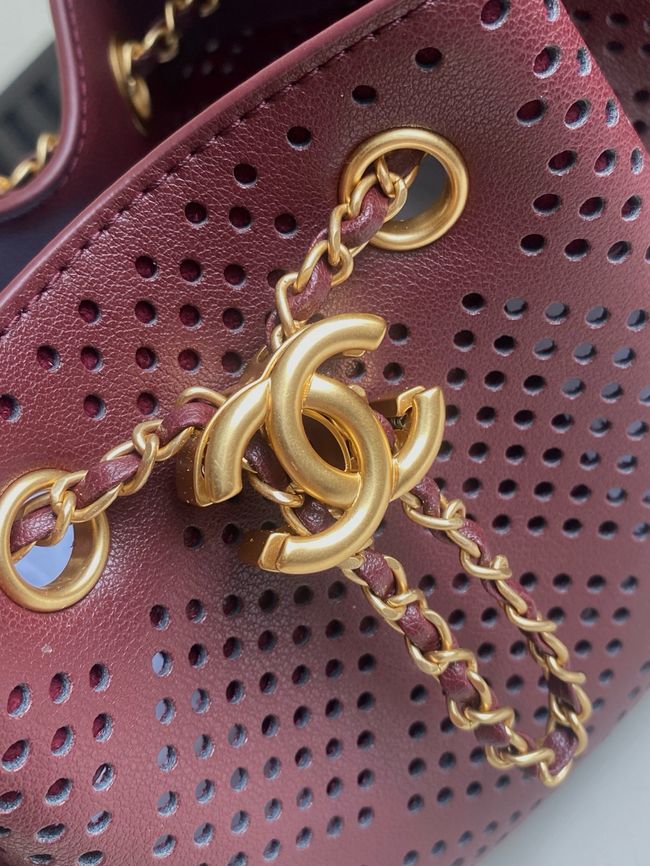 CHANEL 25 Mini Handbag AS5631 Burgundy CHANEL 25 Mini Handbag AS5631 Burgundy