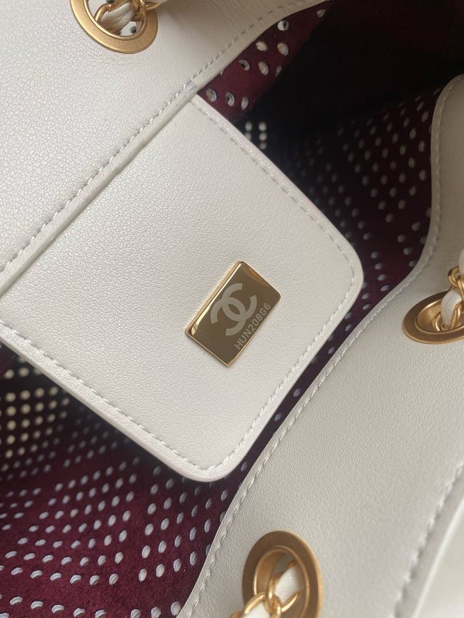 CHANEL 25 Mini Handbag AS5631 white