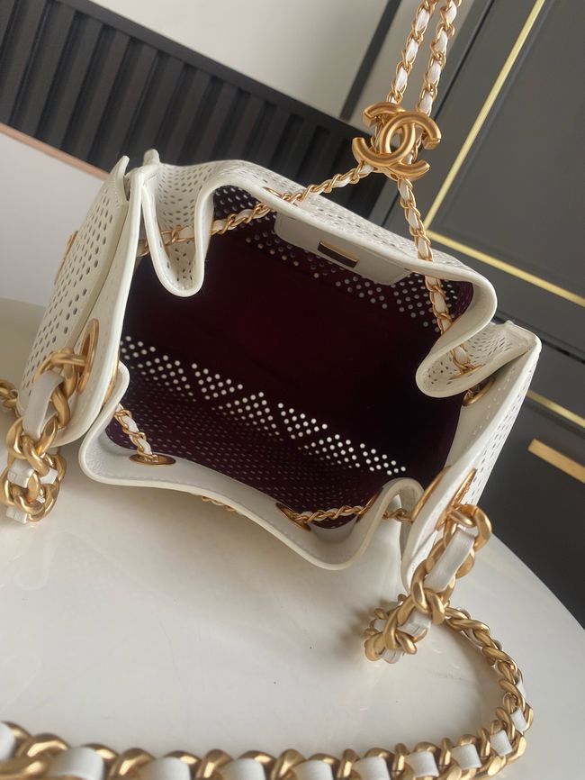 CHANEL 25 Mini Handbag AS5631 white