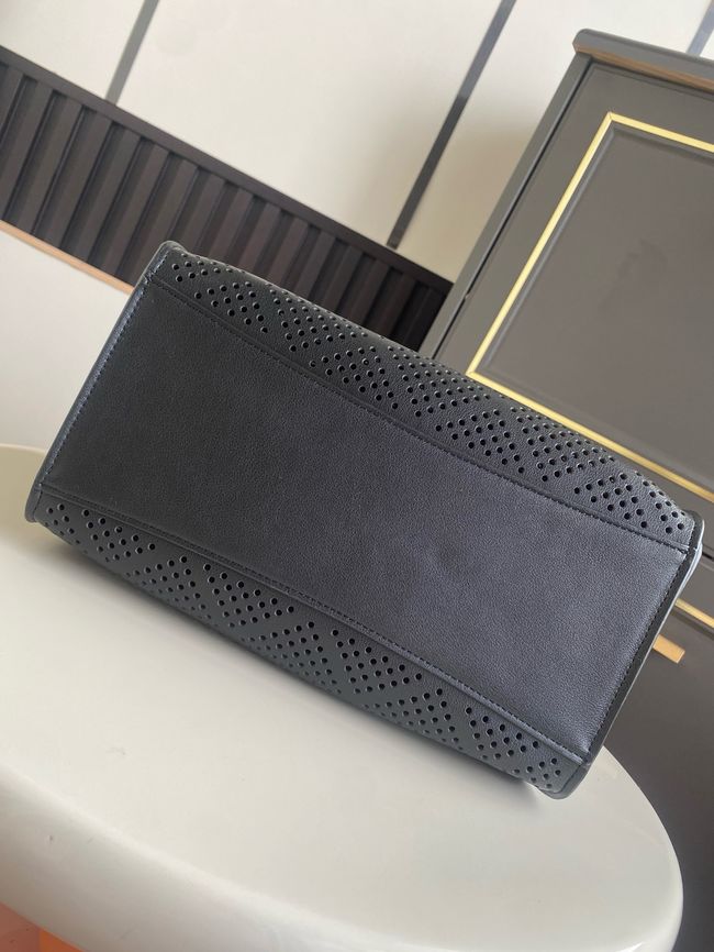 CHANEL 25 Small Handbag Perforated Calfskin AS5293 black