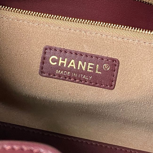 Chanel Small Shopping Bag AS6243 Dark Burgundy Chanel Small Shopping Bag AS6243 Dark Burgundy