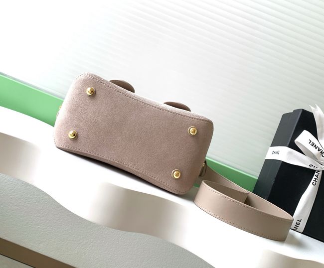 Chanel Suede Calfskin Shoulder Bag AS6268 Beige Chanel Suede Calfskin Shoulder Bag AS6268 Beige