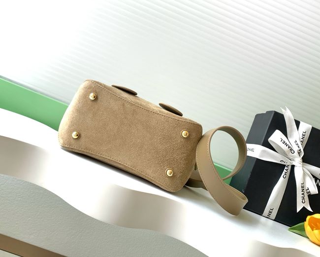 Chanel Suede Calfskin Shoulder Bag AS6268 Khaki Chanel Suede Calfskin Shoulder Bag AS6268 Khaki