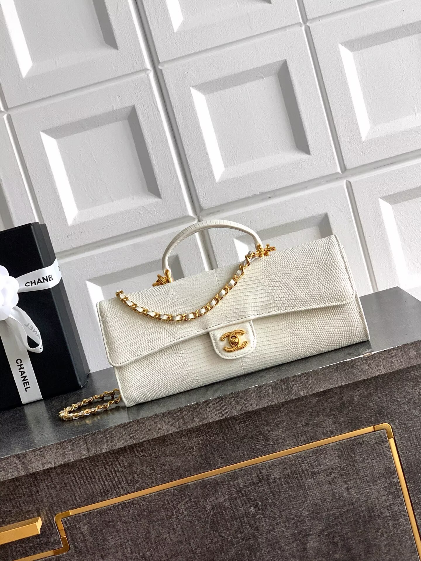 Chanel 26A Original Leather CC Handbag A6430 White