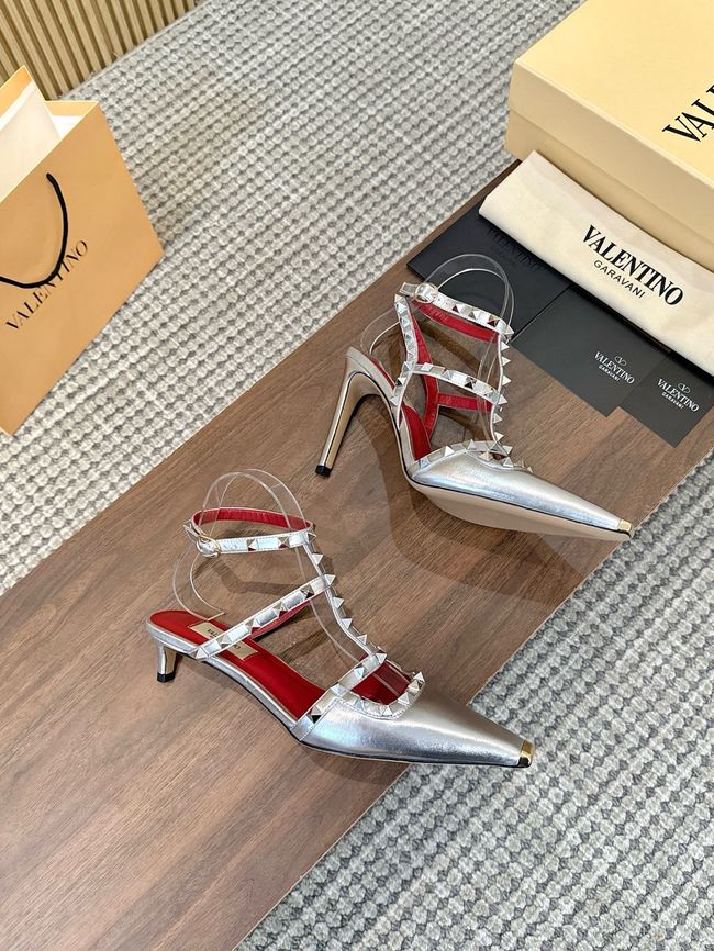 Valentino ROCKSTUD lambskin high heels 4cm 65052-3