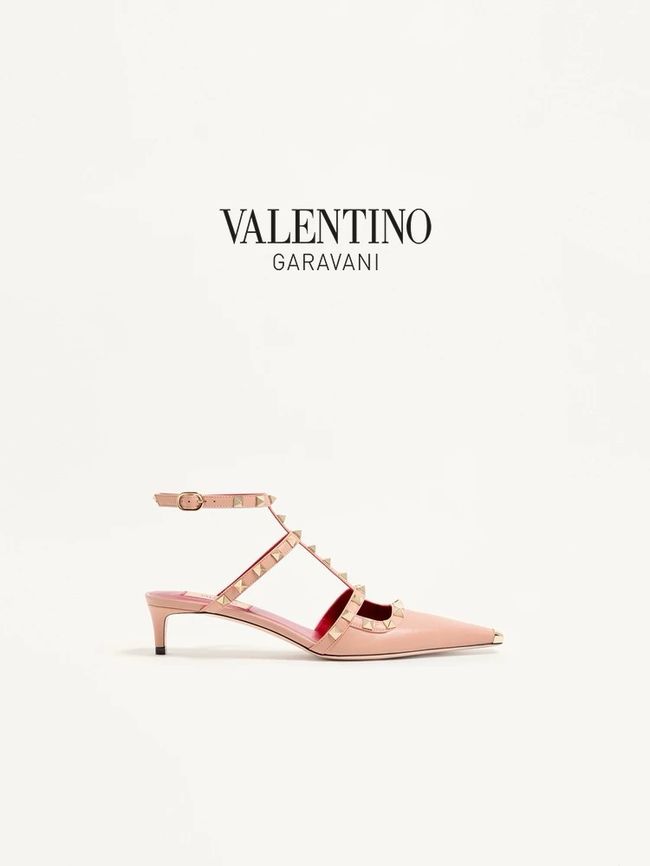 Valentino ROCKSTUD lambskin high heels 4cm 65052-7