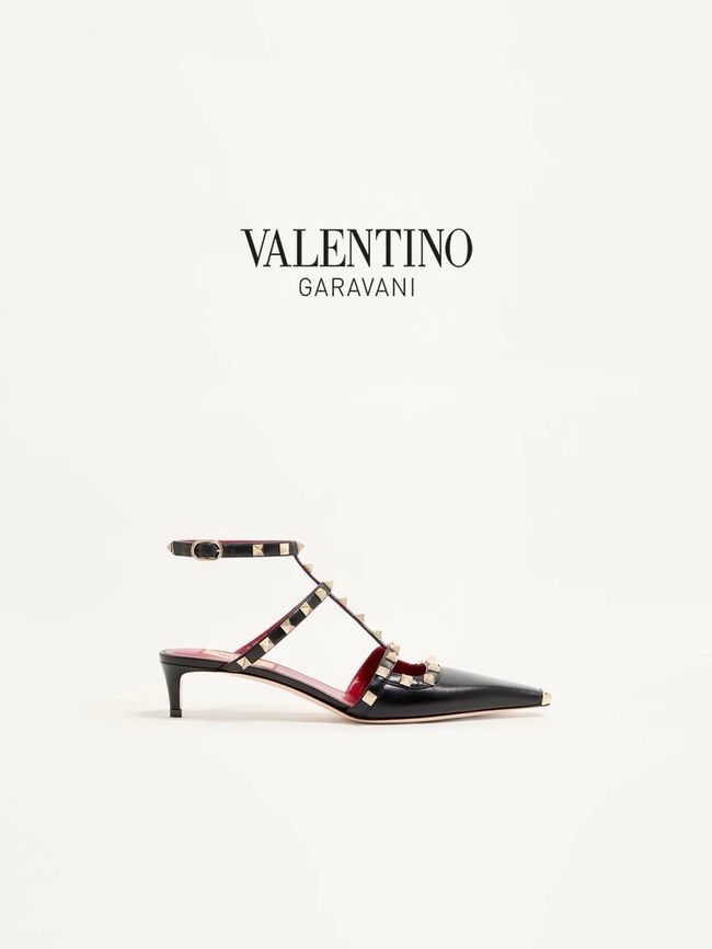 Valentino ROCKSTUD lambskin high heels 4cm 65052-8