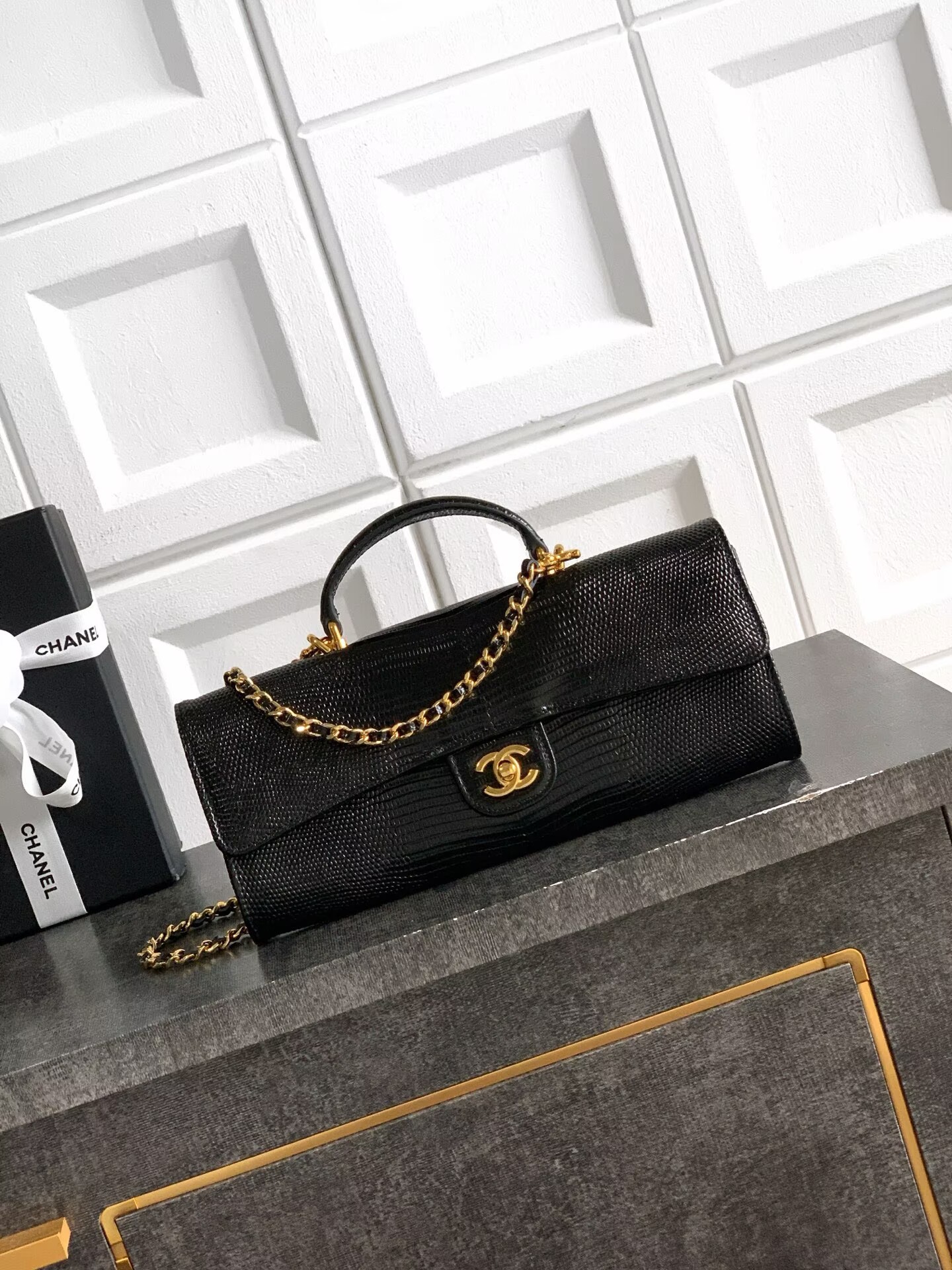 Chanel 26A Original Leather CC Handbag A6430 Black