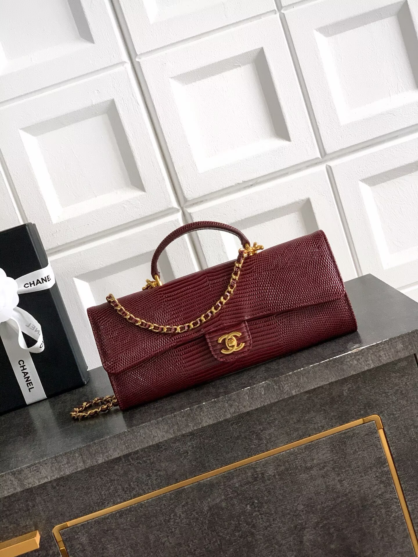 Chanel 26A Original Leather CC Handbag A6430 Burgundy