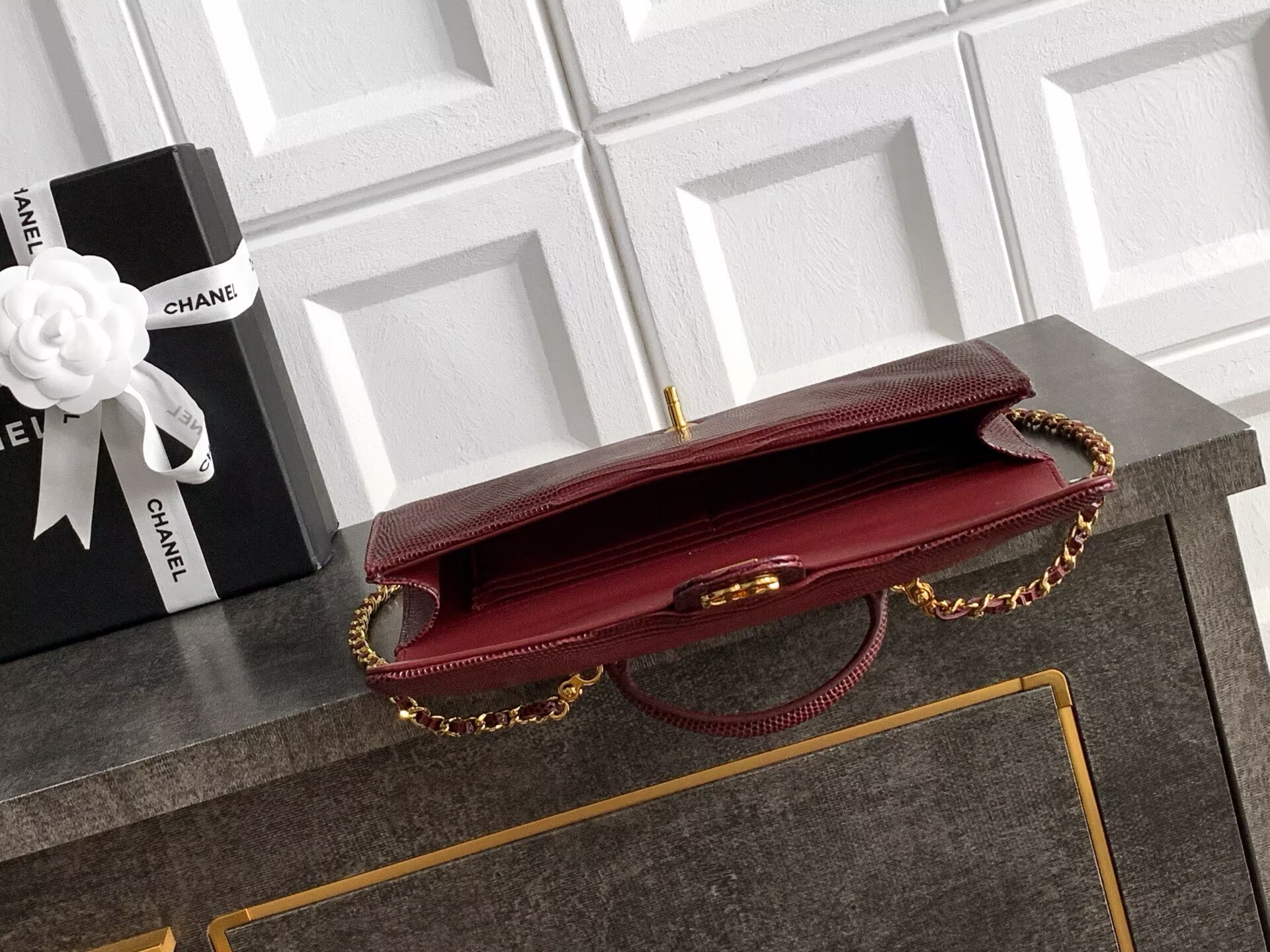 Chanel 26A Original Leather CC Handbag A6430 Burgundy Chanel 26A Original Leather CC Handbag A6430 Burgundy