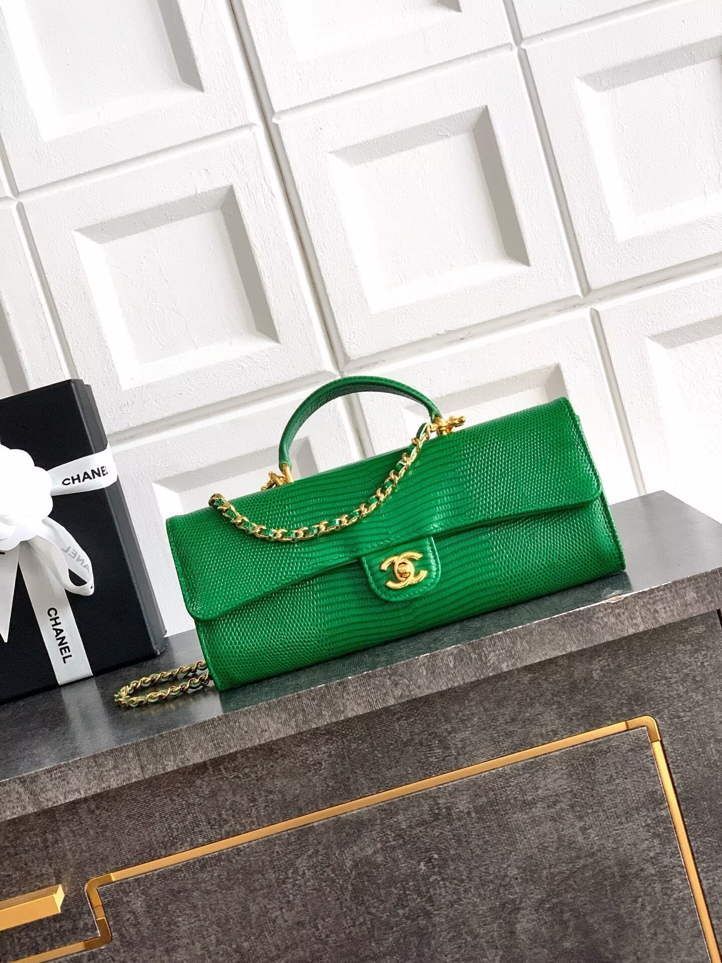 Chanel 26A Original Leather CC Handbag A6430 Green