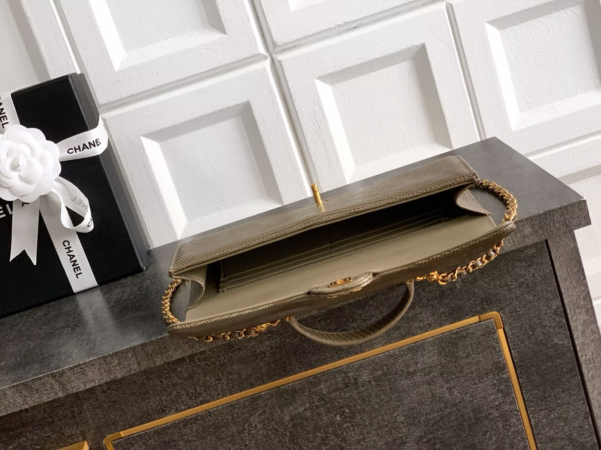 Chanel 26A Original Leather CC Handbag A6430 Khaki Chanel 26A Original Leather CC Handbag A6430 Khaki