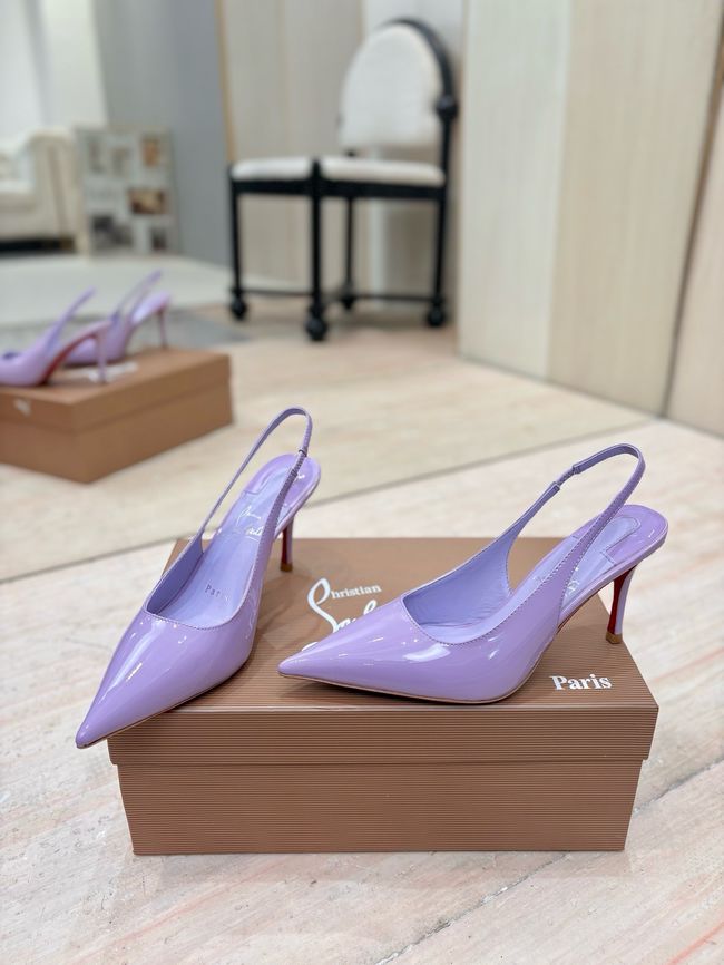 Christian Louboutin Slingbacks Lambskin 8.5CM 65078-1
