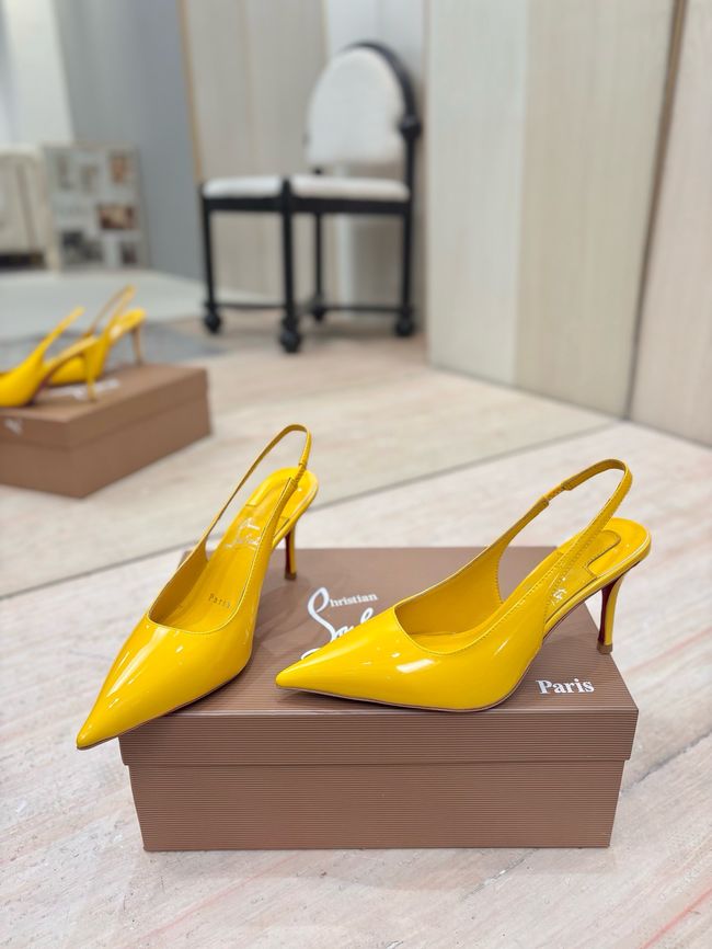 Christian Louboutin Slingbacks Lambskin 8.5CM 65078-2