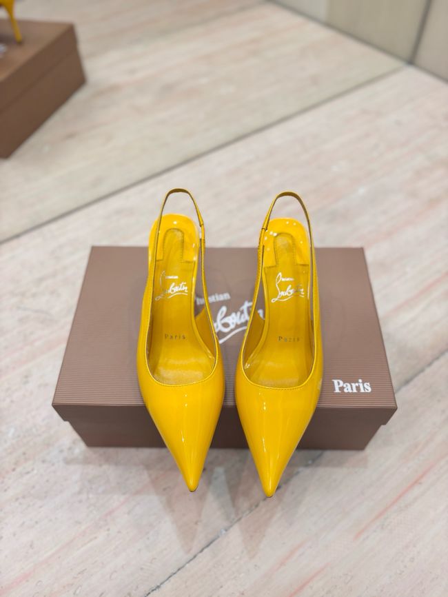 Christian Louboutin Slingbacks Lambskin 8.5CM 65078-2