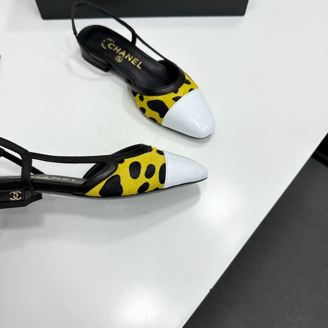 Chanel Slingbacks Lambskin & Mixed Fibers 65080-3