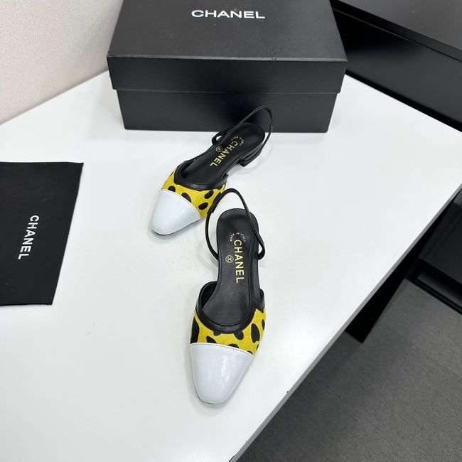Chanel Slingbacks Lambskin & Mixed Fibers 65080-3