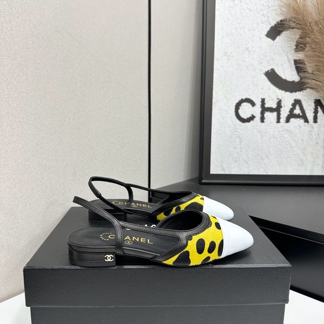 Chanel Slingbacks Lambskin & Mixed Fibers 65080-3