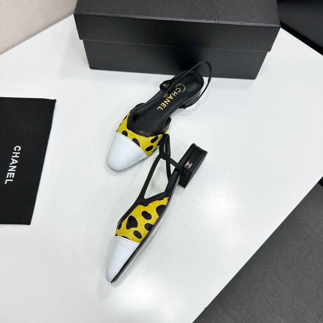 Chanel Slingbacks Lambskin & Mixed Fibers 65080-3